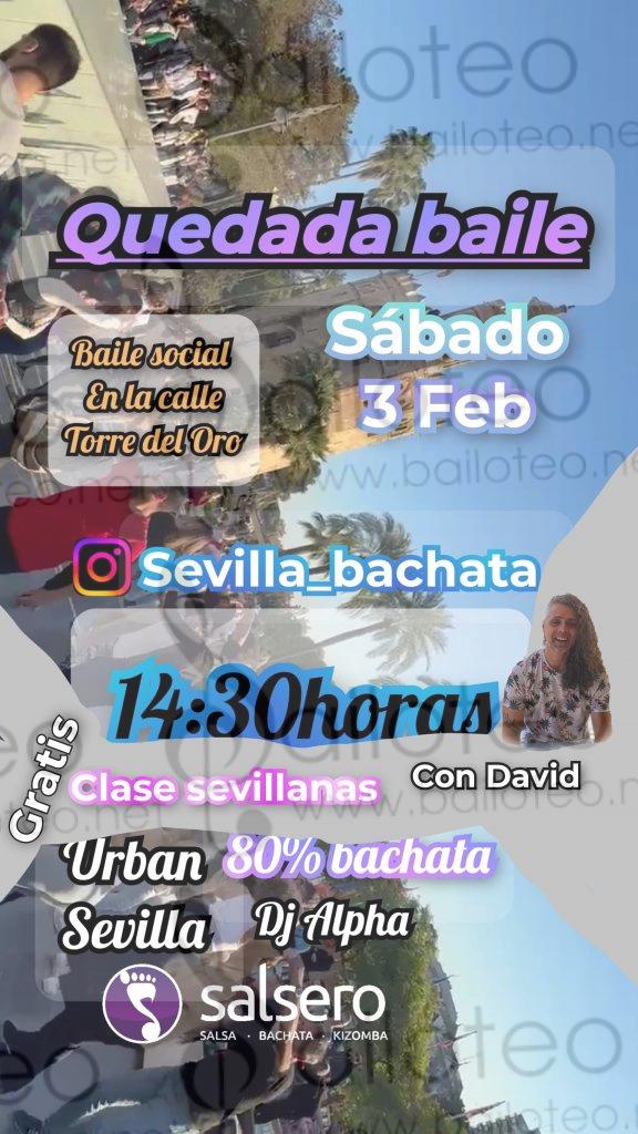 Bailoteo Urban Sevilla Sábado 3 Febrero en la torre del oro con clases de sevillanas gratis
