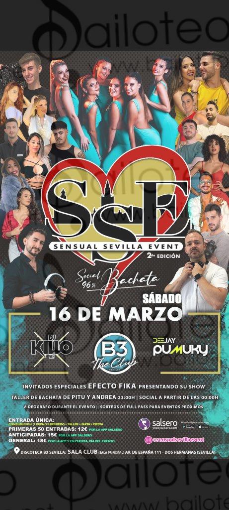 Bailoteo Sensual Sevilla event 2 edición Sábado 16 Marzo en Discoteca B3 con taller, show y social