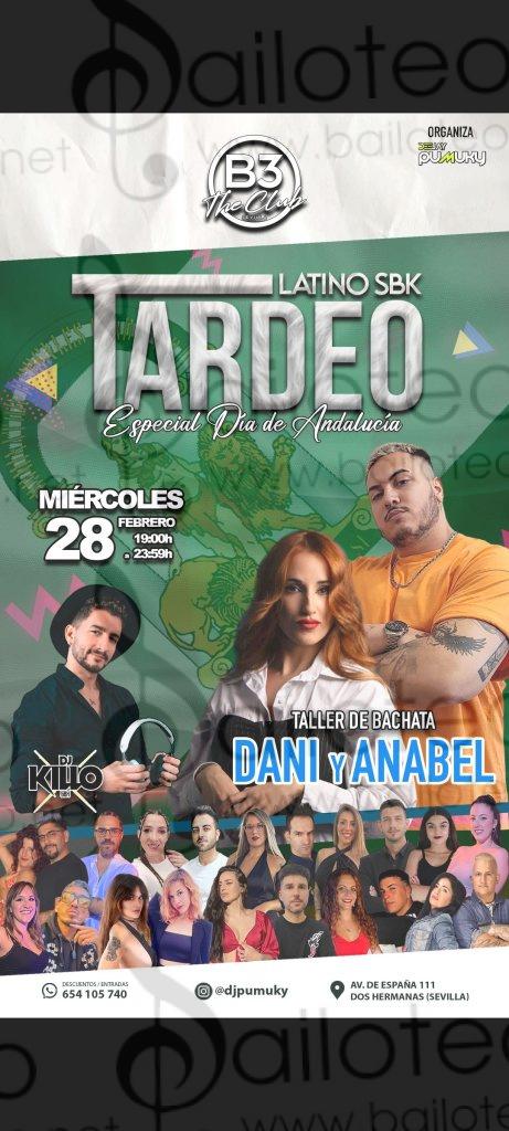 Bailoteo Tardeo SBK Miércoles 28 Febrero en discoteca B3 con taller de bachata por Dani y Anabel
