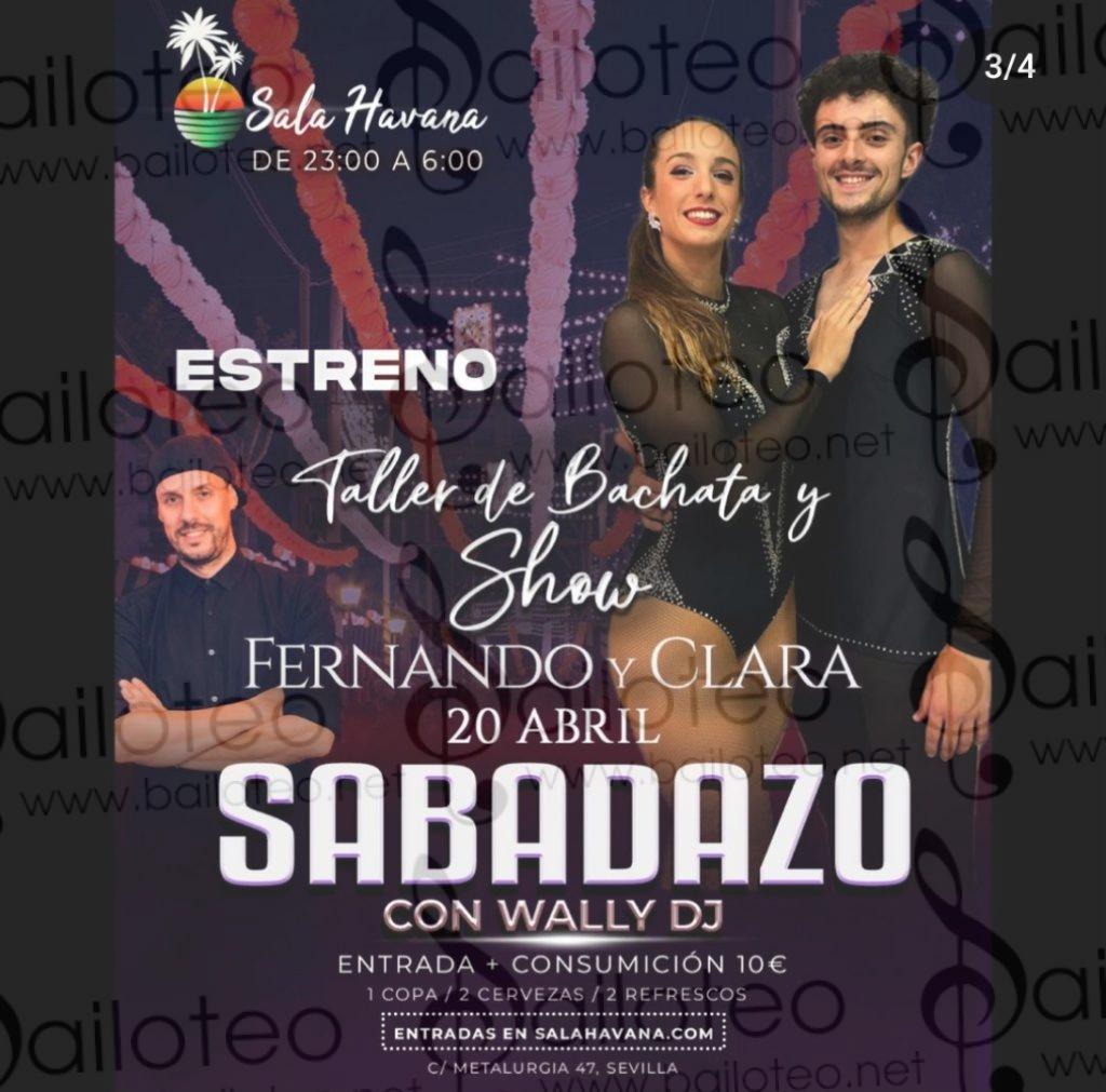 Bailoteo Sábadazo 20 Abril en sala Havana con taller y show de Fernando y Clara